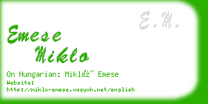 emese miklo business card