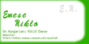 emese miklo business card